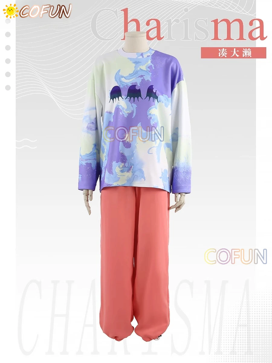 COFUN [مخصص] مشروع موسيقى الكاريزما Sunohara Momose ‌   مجموعة كاملة من أزياء تنكرية للنساء والرجال لعبة الهالوين بدلة الرسوم المتحركة