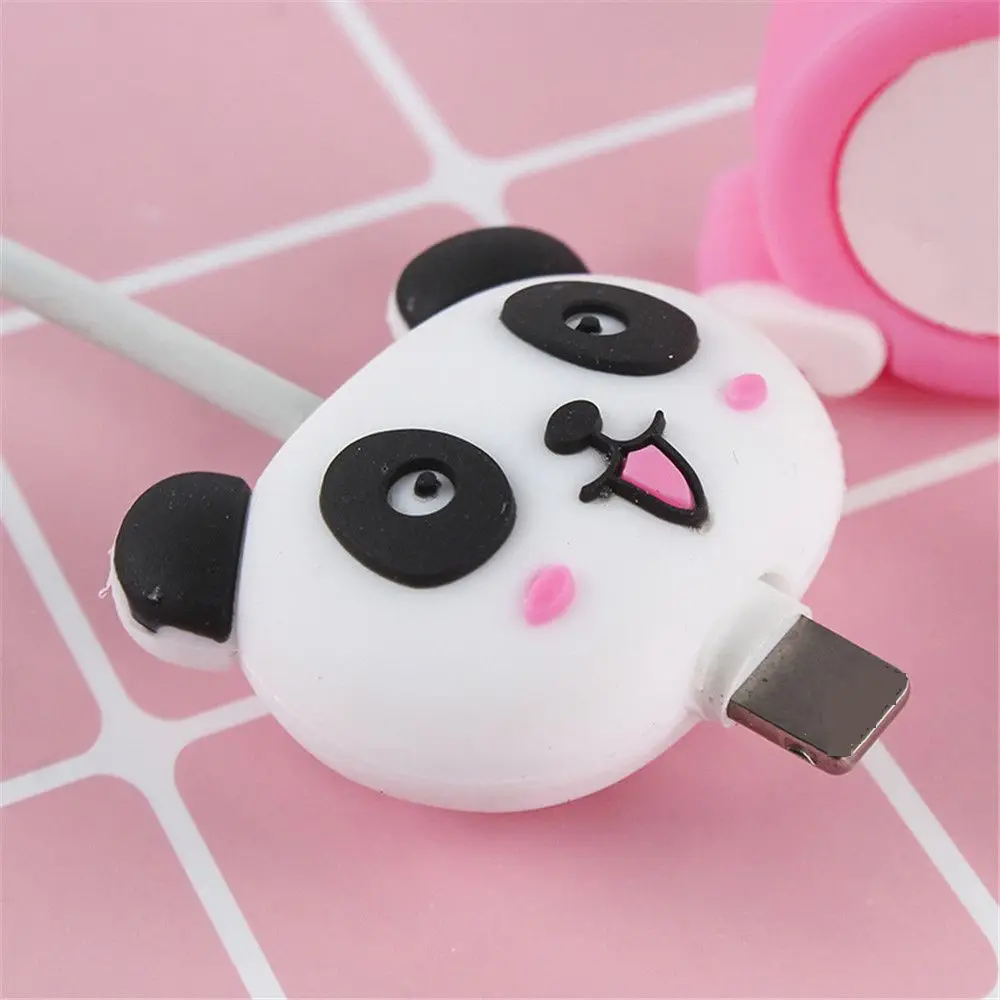 1Pc PVC Cartoon For iPhone Charger Plug Protective Winder Cover USB Cable Protector Cable Cord Case