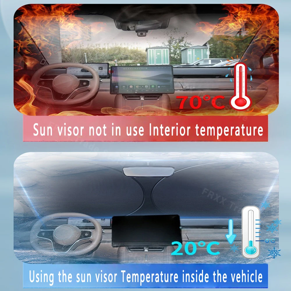 ل VW Volkswagen شيروكو 2008 ~ 2017 2015 MK3 سيارة الشمس قناع الزجاج الأمامي ظلة العزل الحراري الصيف اكسسوارات السيارات #2