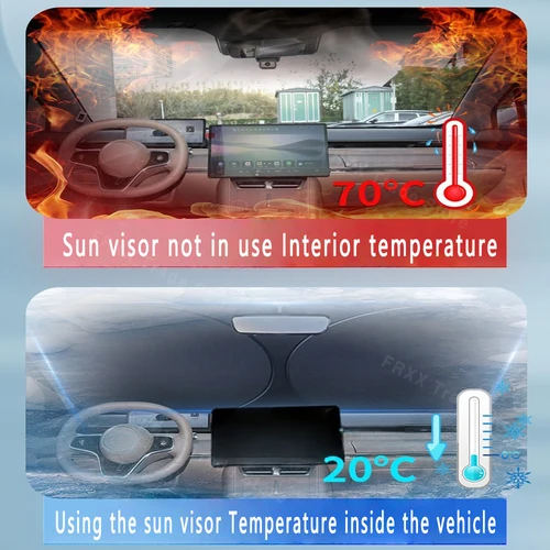 Imagen 2 del producto Para Ford EcoSport MK2 2013 ~ 2020 visera plegable para coche parabrisas delantero parasol aislamiento térmico refrigeración de verano accesorios para automóviles