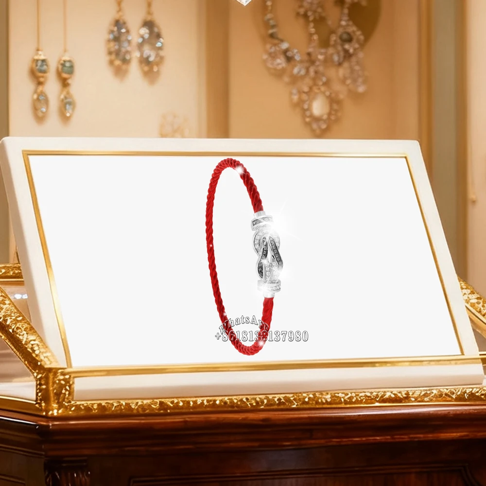 Gryan 2025 جديد 925 فضي ملون كامل الزركون متوسط Lnfinite الحظ سوار الإناث ملابس يومية هدايا الحفلات زوجين مجوهرات فاخرة