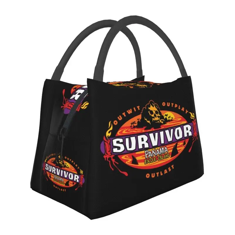 

Custom Reality TV Survivor Panama Lunch Bag Women Cooler Warm Insulated Lunch Box for Picnic Camping Work Travel