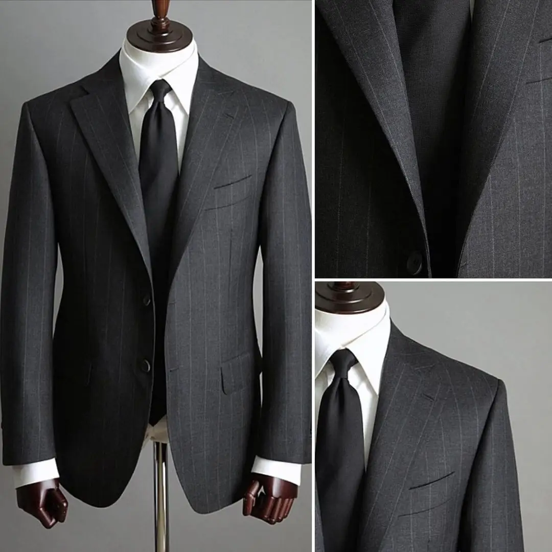 Latest Gentleman Men Suits With One Pieces Jacket Business Slim Designer Wedding Formal Occasion Tuxedos