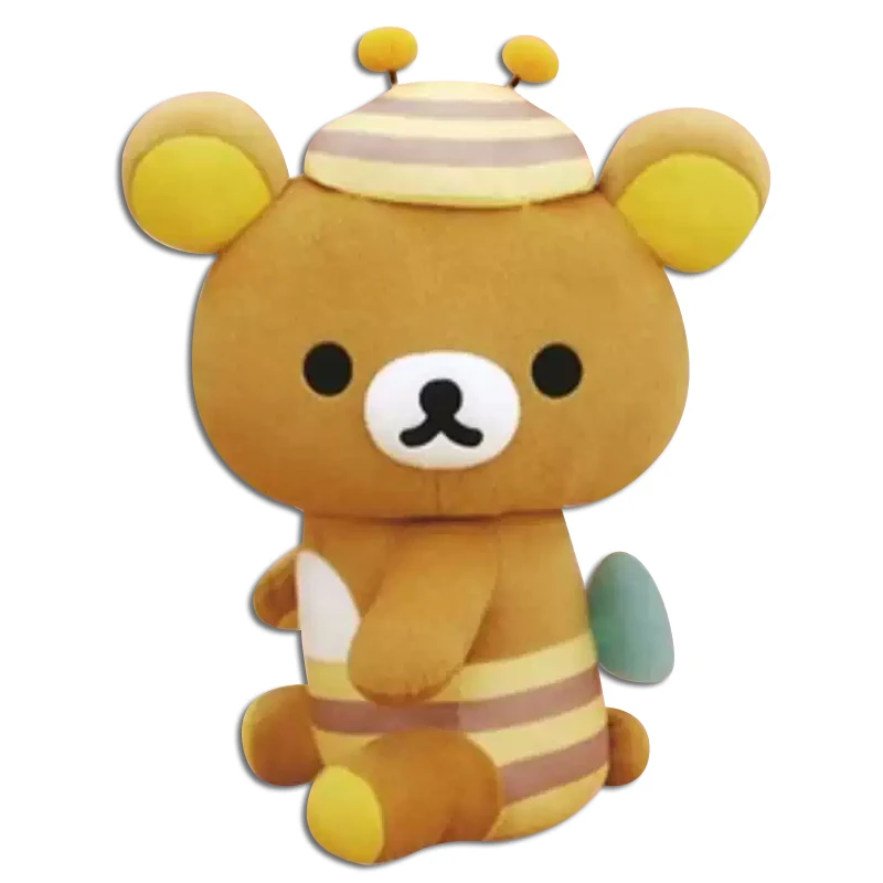 

New Cute Rilakkuma Honey Forest Festival Bear Bee Dress Big Plush Stuffed Animals Pillow Cushion 40CM Kids Toys Dolls Gifts