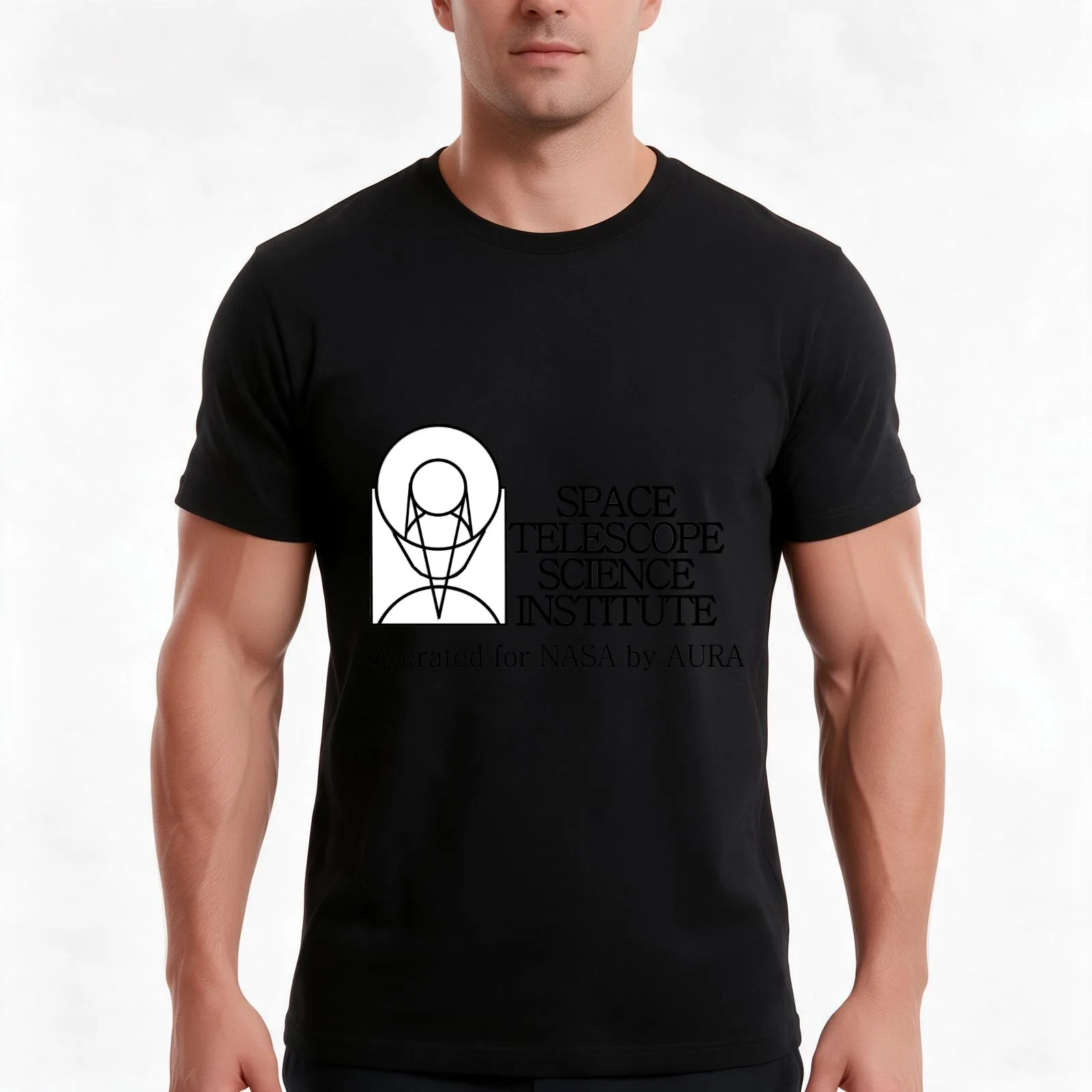 Space Telescope Science Institute (STSCI) Logo T-Shirt, Summer Casual Cotton Tee, Oversized Streetwear Tops, Unisex Men Women