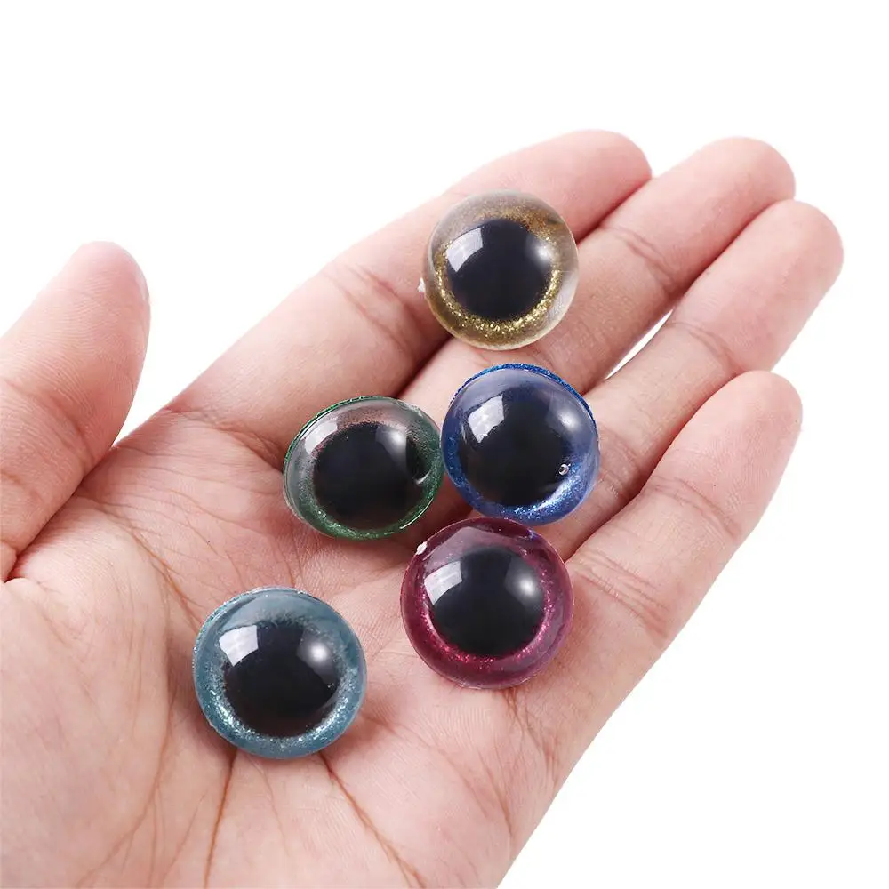 Yeux de sécurité en plastique à paillettes 3D pour jouet Amigurumi beurre, yeux exécutifs pour poupées, mélange animal, 14mm, 16mm, 18mm, 20mm,