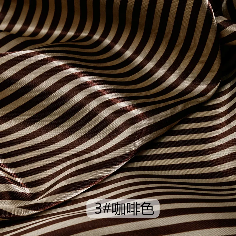 Vintage Sewing Fabric Striped Printed Fabric Satin For Pajamas Dress And Packaging Decoration T114