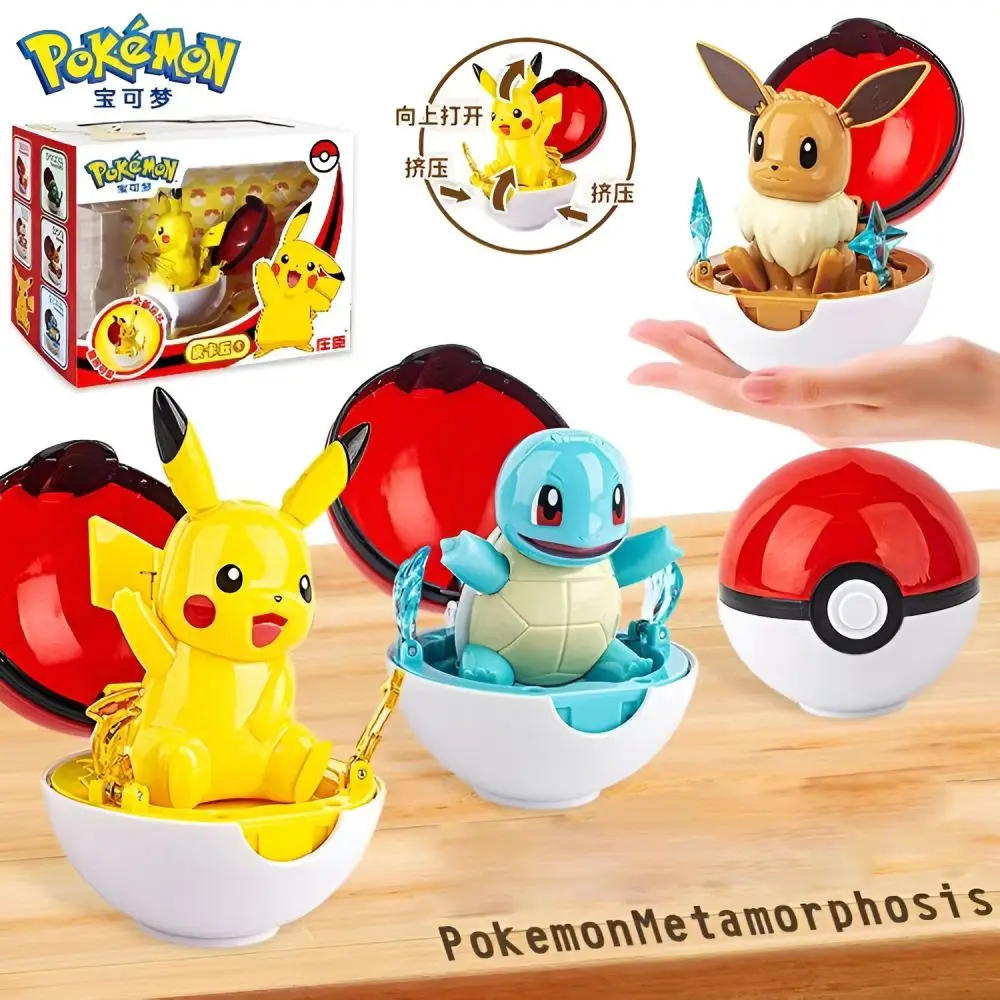 

Pokemon 6 Different Styles Toy Set Pokeball Pocket Monster Pikachu Eevee Charizard Gyarados Blastoise Figures Model