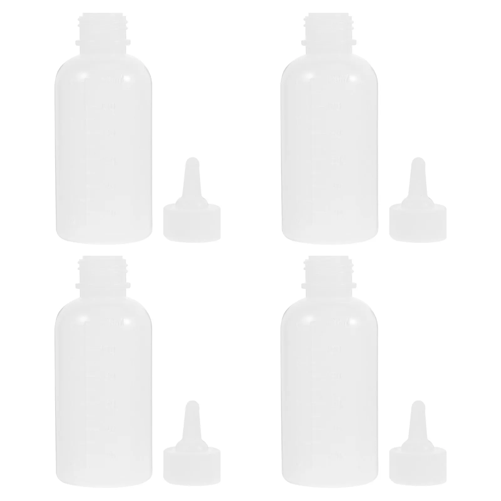 4Pcs Silicone Pet Nursing Bottle for Puppies Kittens Small Animals Easy Clean Reusable Light Compact with Scale Lines
