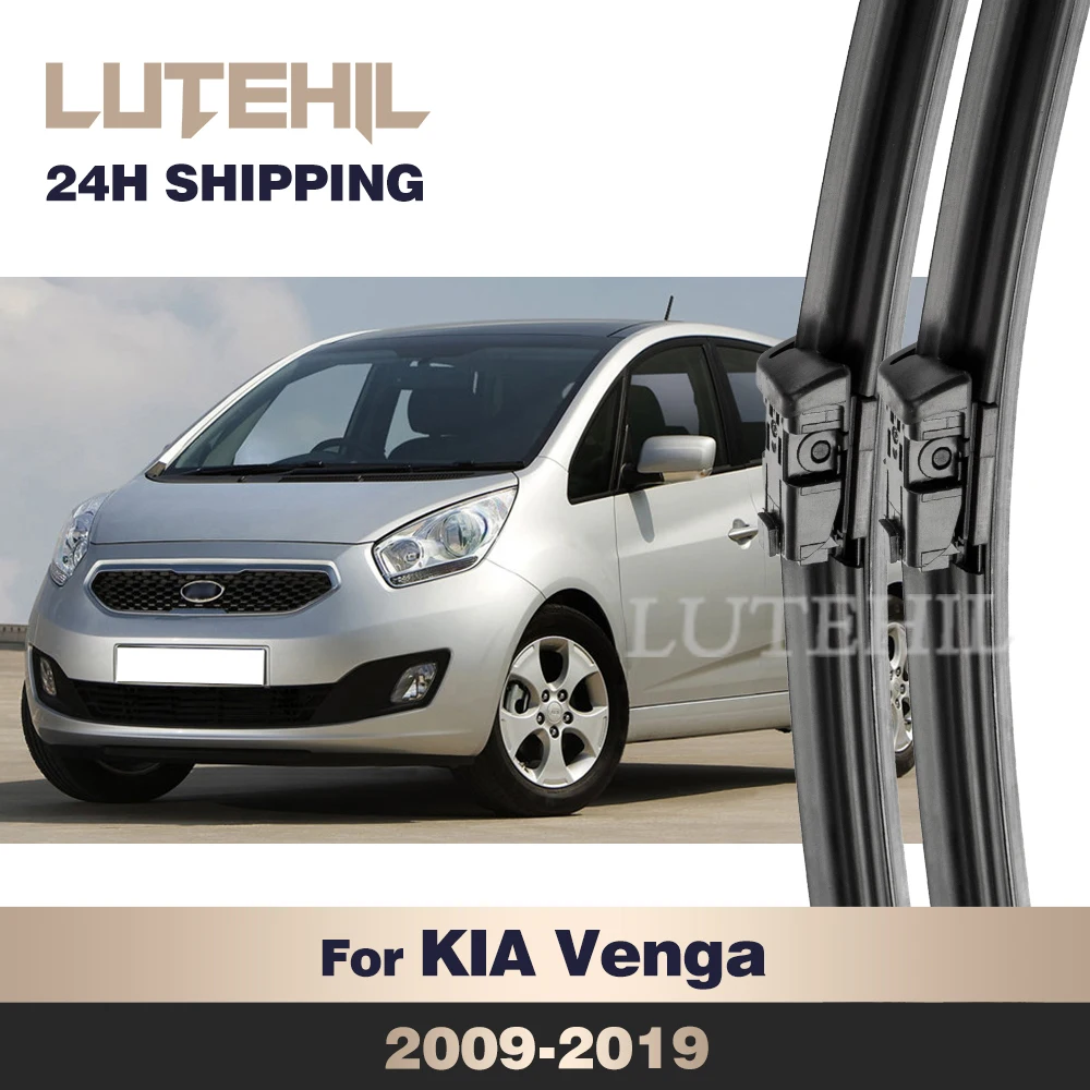 

LUTEHIL Wiper For KIA Venga 2009-2019 Wiper Front Wiper Blades Windshield Windscreen Window Brush 26"+14"