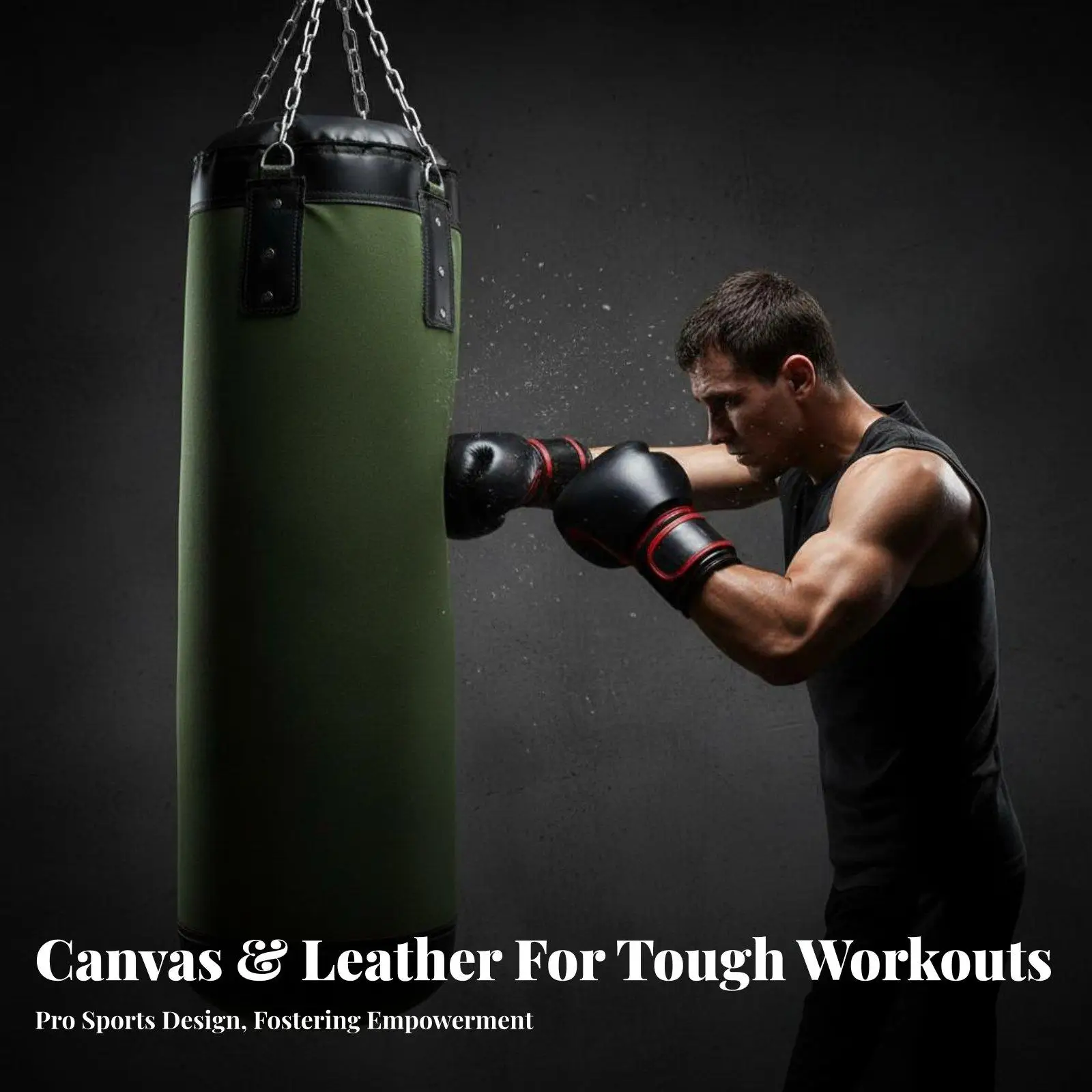 Heavy Duty Canvas Punching Dummy Hanging Sandbag Customizable Fill Reinforced Stitching for MMA Muay Thai Training