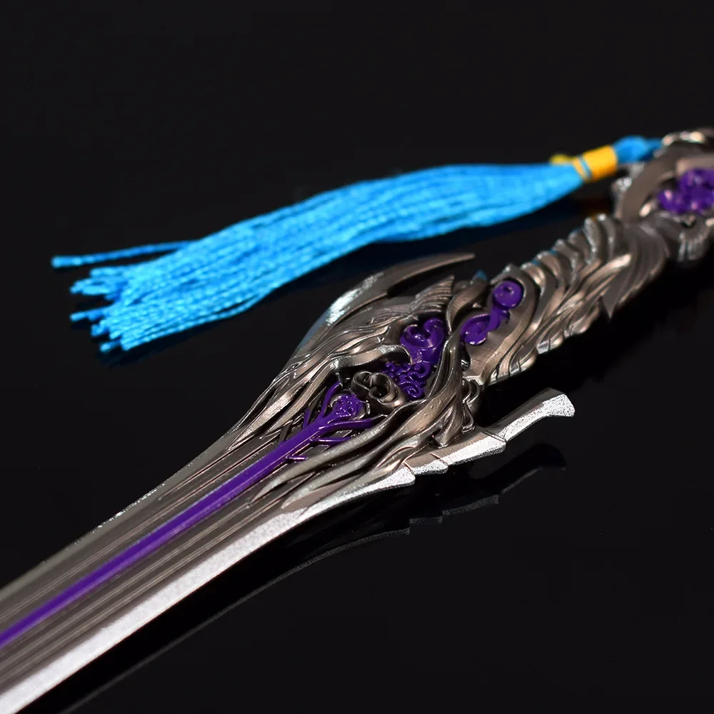 21.5 سنتيمتر/8.46in كاتانا الكمال سكين العالم أنيمي الطرفية لوازم الحفلات لعبة تأثيري سلاح معدني نموذج الحلي الأولاد هدية