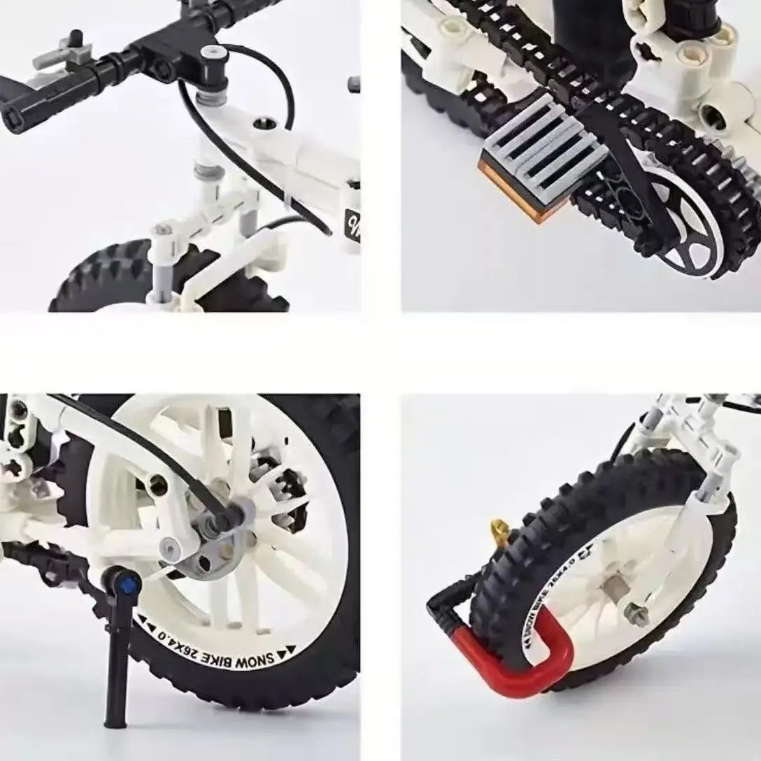 246PCS bicycle mountain bike building block model technology assembly children's educational building toys holiday gifts