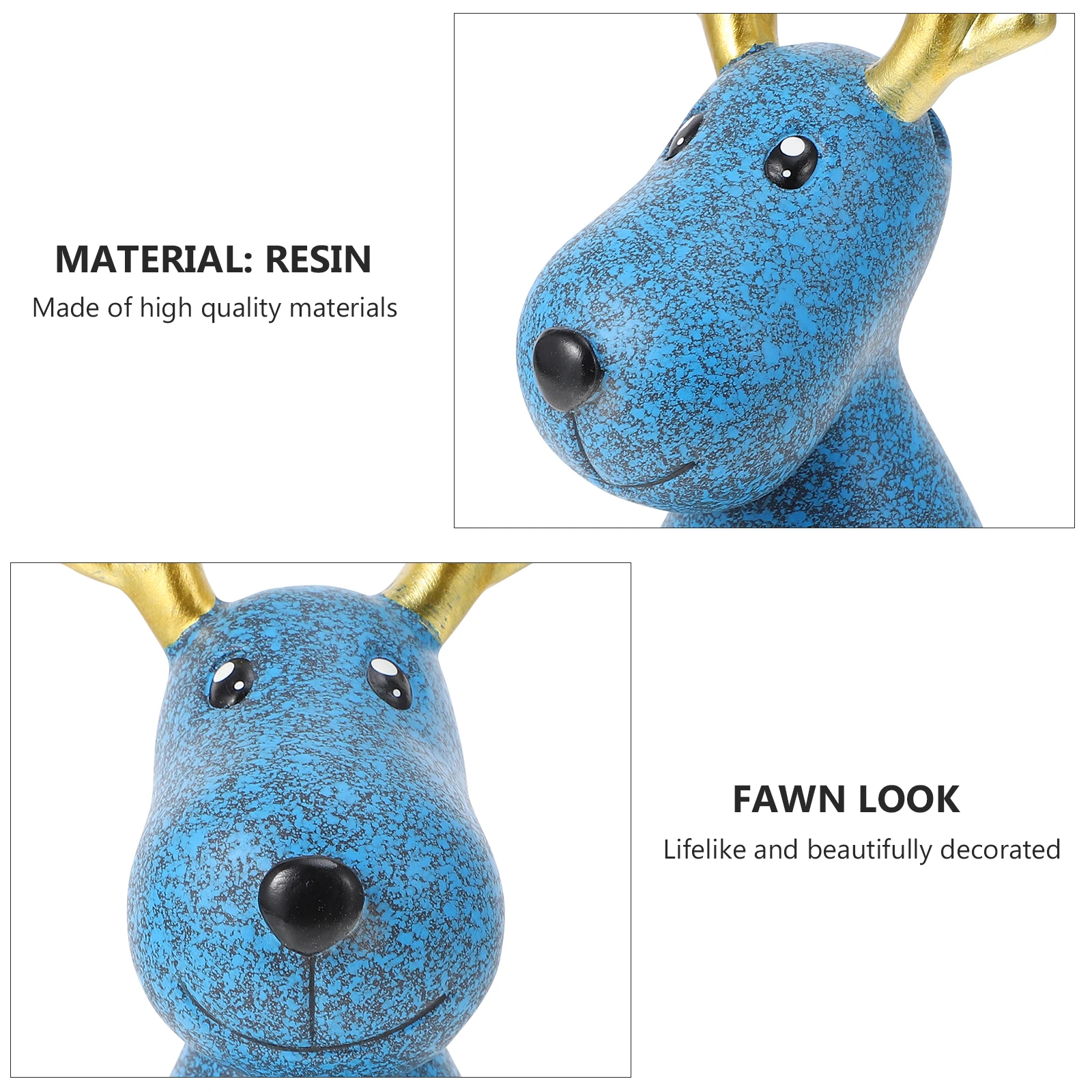 

Natural Resin Deer Shaped Glasses Eyewear Holder Long Use Desk Decor Storage Rack For Home Office