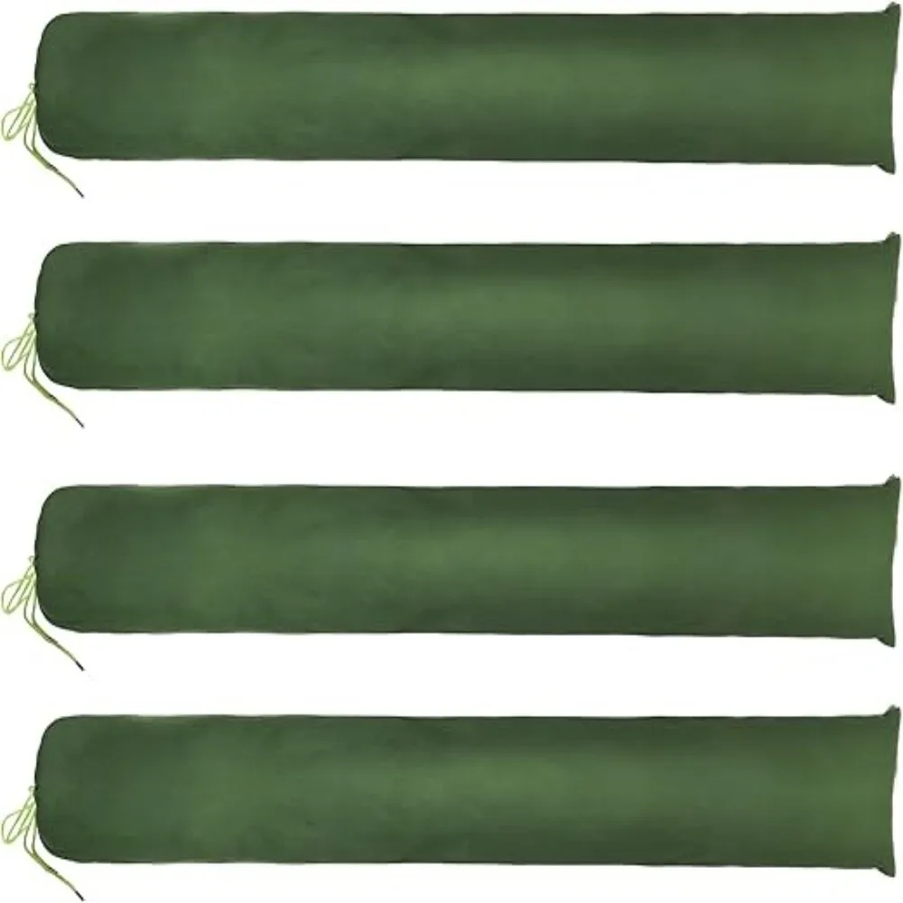 4PCS Canvas Flood Protection Sandbag 4ft X 6 in Long Sandbag Tube Reusable Gree Water Barrier Tube Outdoor Rain Protection