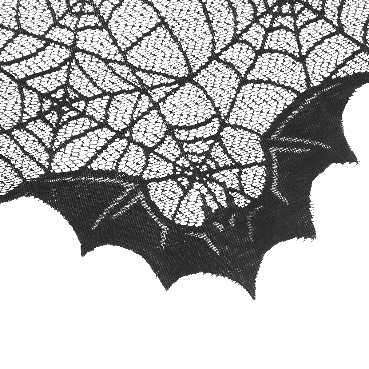 

Black Lace Fireplace Mantle Scarf Bat Spider Web Decoration Halloween Fireplace Cloth Party Decor Ghost Festival