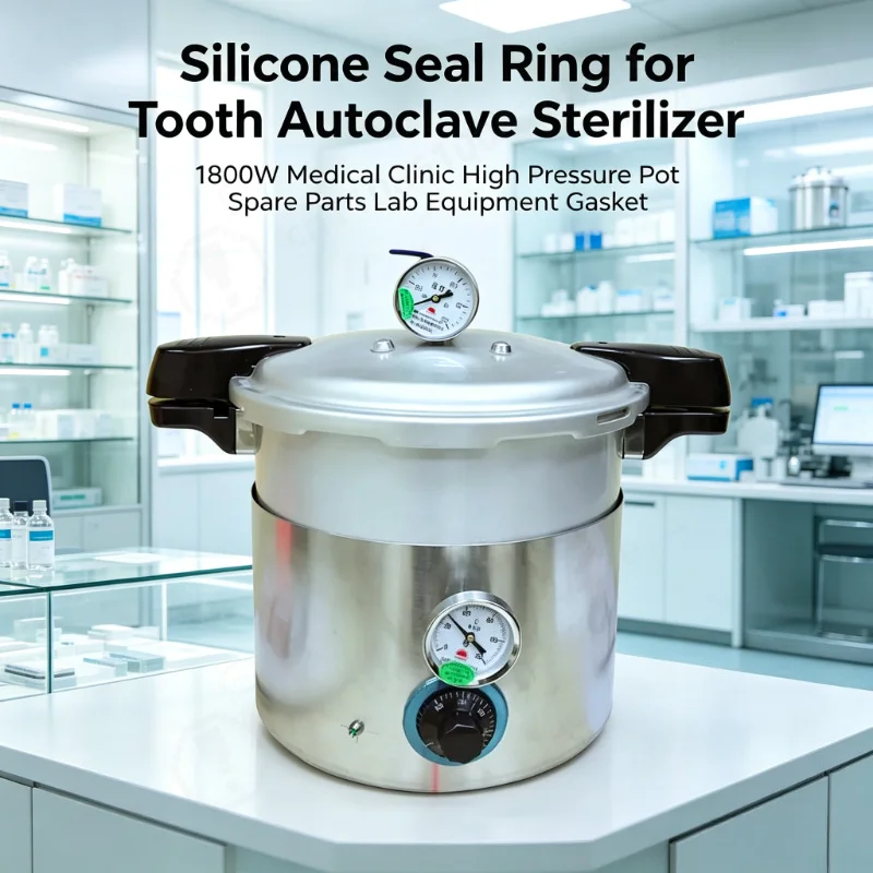 TOP Silicone Seal Ring for Tooth Autoclave Sterilizer 1800W Medical Clinic High Pressure Pot Spare Parts Lab Equipment Gasket