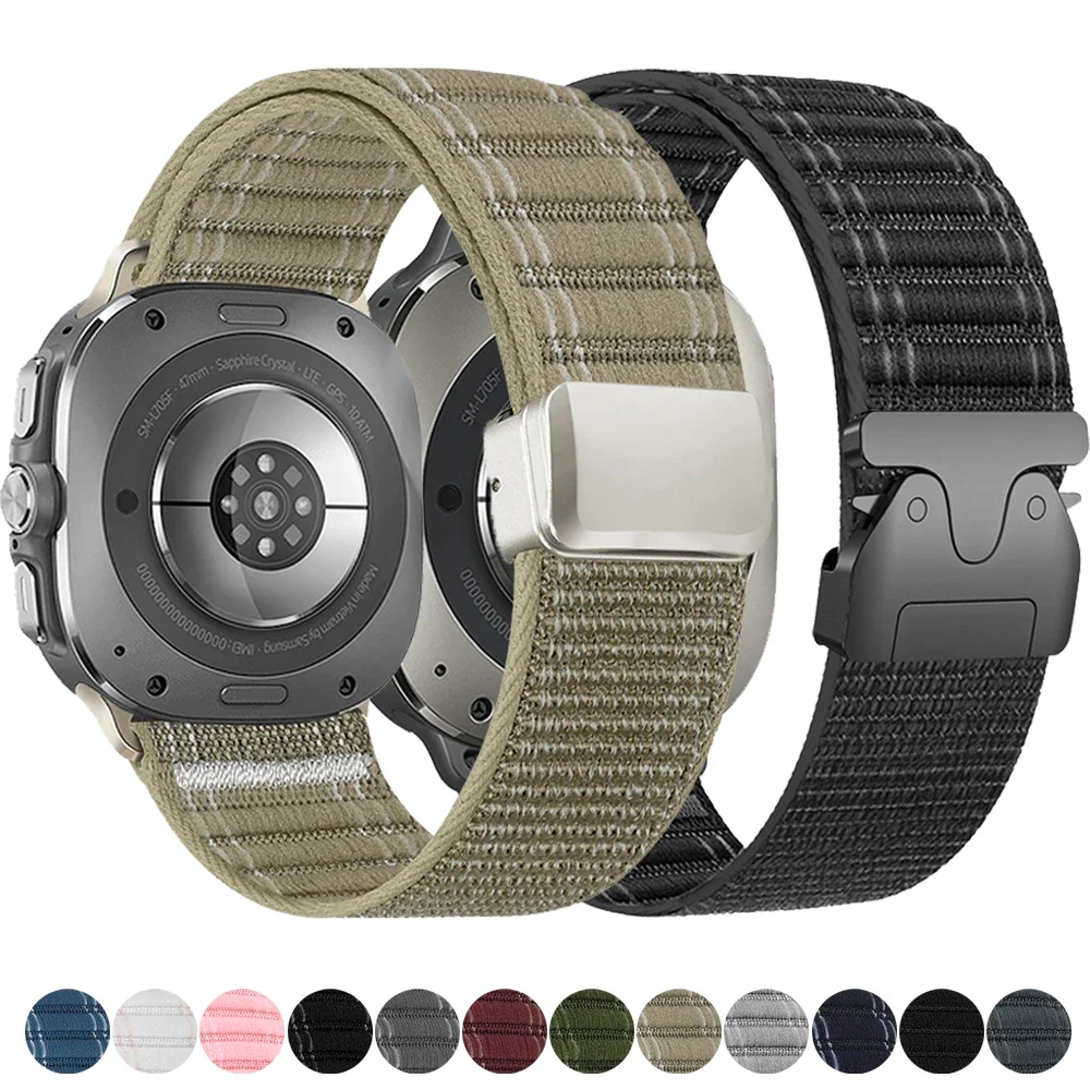 Sports Trail Band for Samsung Galaxy Watch Ultra 47mm Nylon Loop Strap Correa for Samsung Galaxy Ultra 47mm LTE No Gaps Bracelet