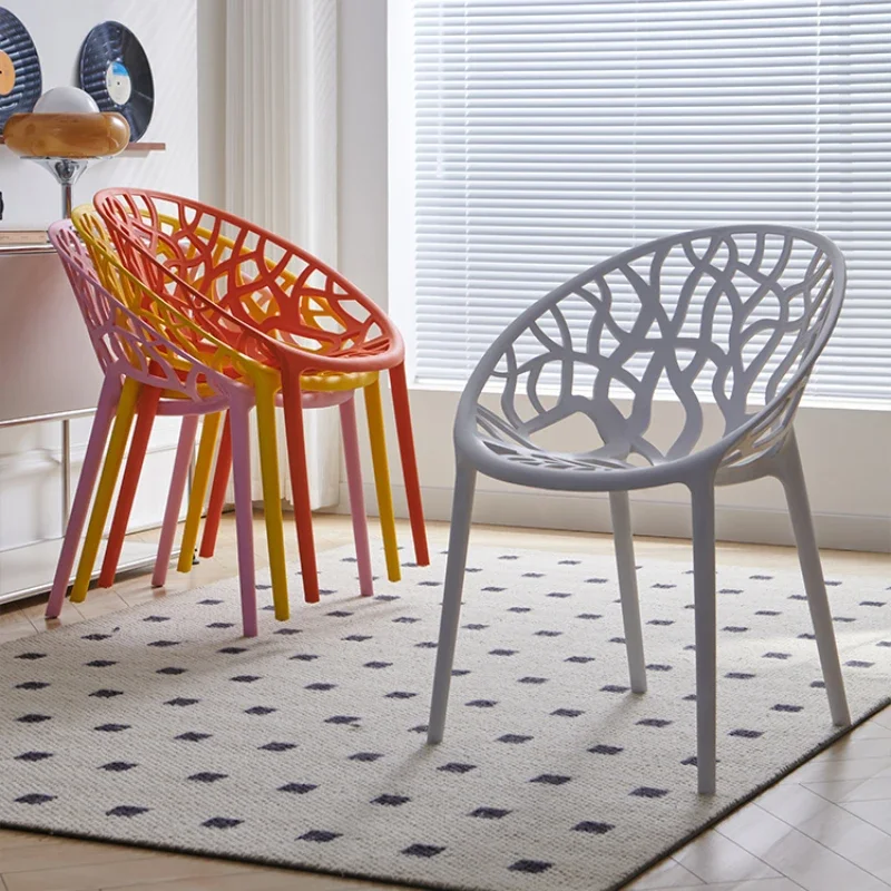 

Ergonomic Stackable Chair Cheerful Plastic Chairs Living Room Design Nordic Plastic Sillas Para Comedor Wedding Furniture