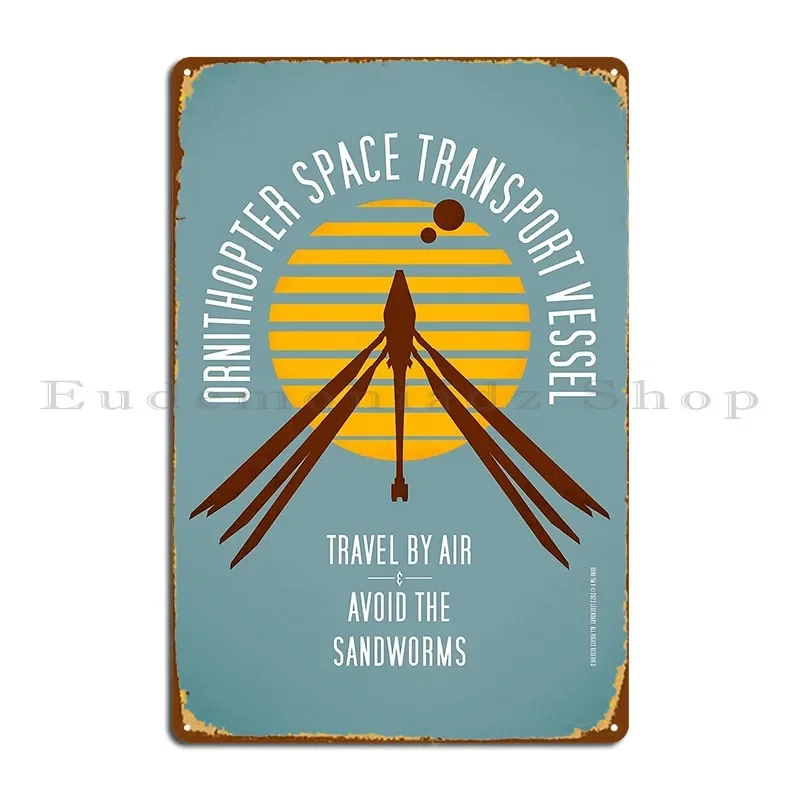 Dune Ornithopter Space Transport Vessel Travel Metal Sign Wall Decor Wall Plaque Home Custom Kitchen Tin Sign Poster
