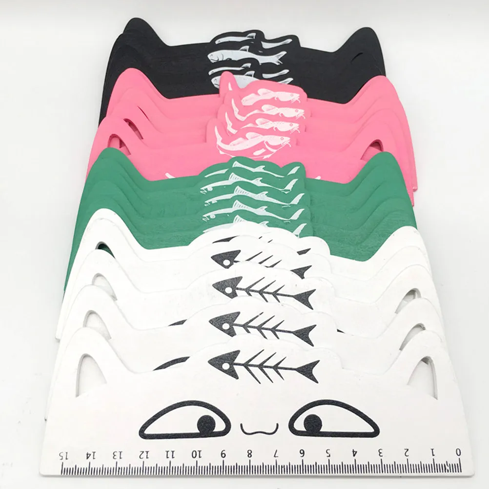 

Набор из 4 деревянных линеек в форме кошки, 15 см, с четкой шкалой, измерительные инструменты для школы и офиса, дизайн с мультяшными животными