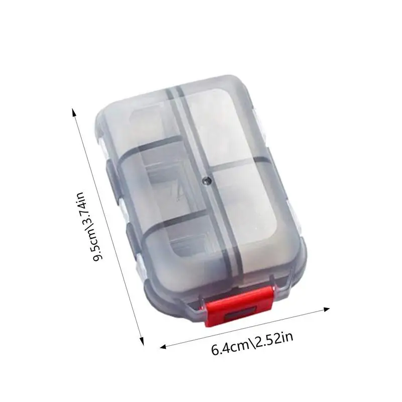 Small Pill Case Vitamin Holder Container 10 Compartments Double Layer Moisture Proof Portable Cod Liver Oil Pill Storage Box