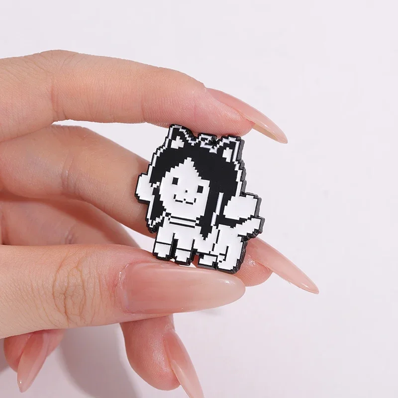 Game Pixel Art Cat Enamel Pins Custom Cartoon Animal Brooches Backpack Clothes Lapel Badge Funny Jewelry Gift for Kids Friends