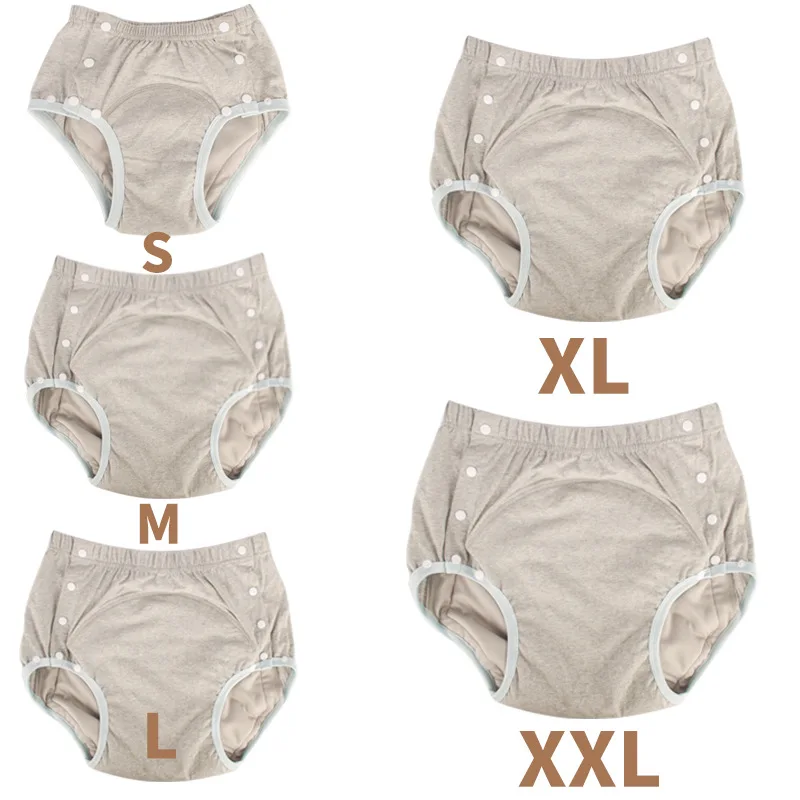 Pañal de tela para niños y adultos, ropa interior de algodón lavable, reutilizable, transpirable, a prueba de fugas