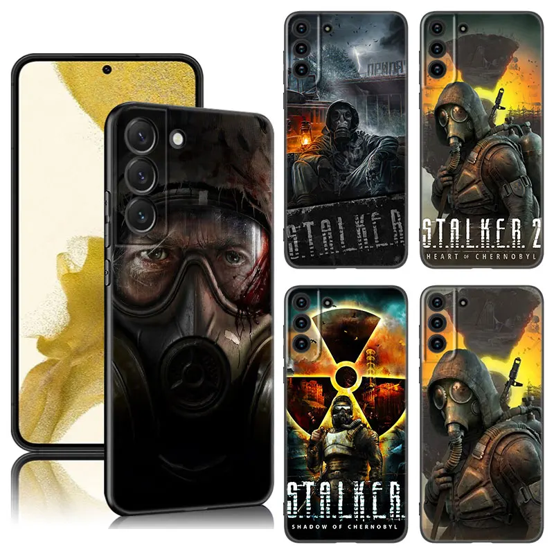 Game Stalker Clear Sky Phone Case For Samsung Galaxy S23 S21 S20 FE S24 S22 Ultra S10E S10 S9 S8 Plus Black Silicone Cover