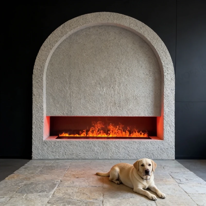 Electric Water Vapor Fireplace LED Flame Effect for Apartments Wall-Mounted Rental-Friendly Mist fireplace electric flame