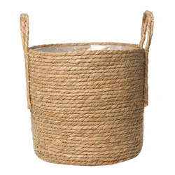 Nordic style Straw Flower Pot Retro Seaweed Storage Basket durable Straw weave Flowerpot Multifunction Flower Planter Home Decor