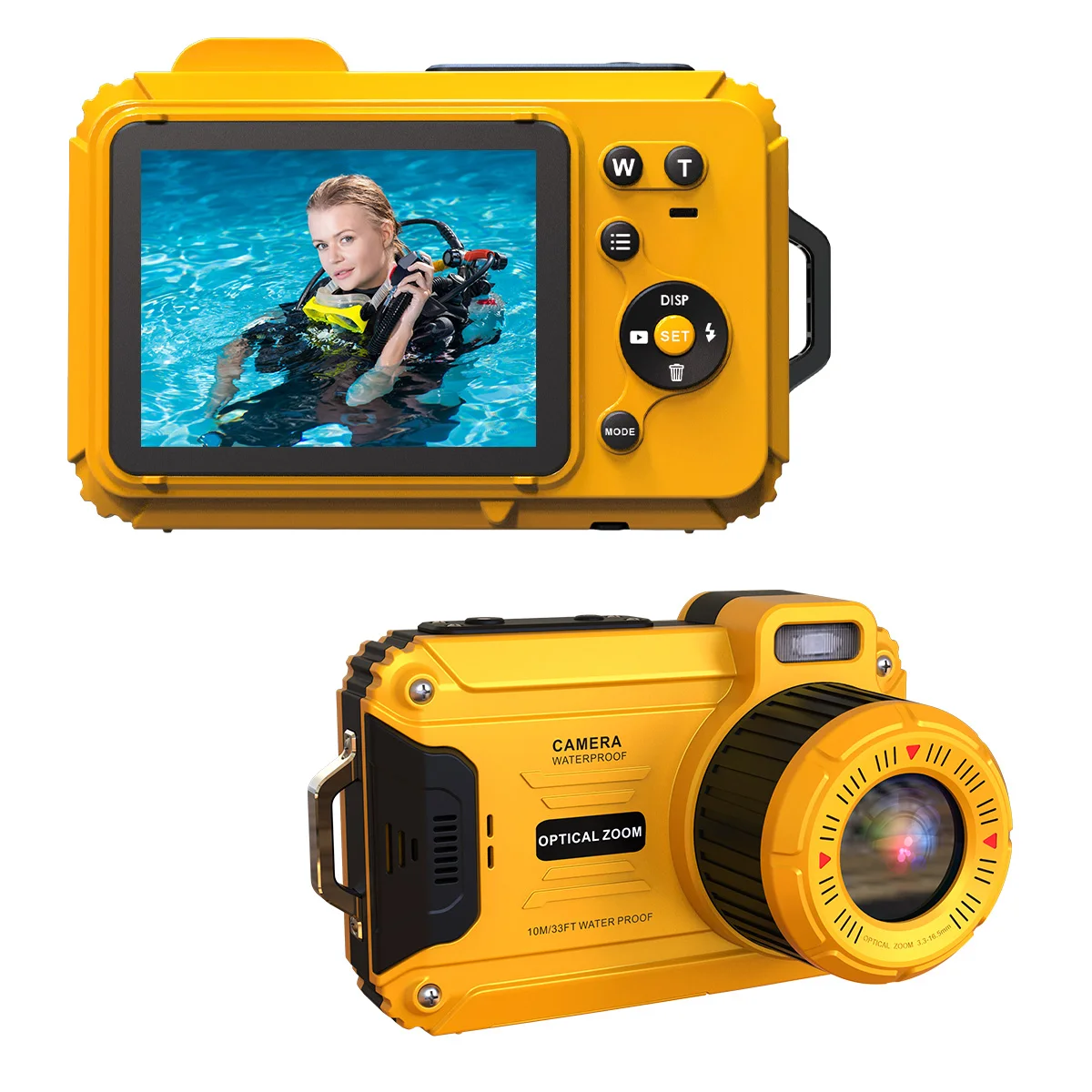 2026unique 4K 48MP 33 Feet Waterproof Digital Camera with 6X Optical Zoom -Shake Flash Face Detection CMOS Sensor Element fo