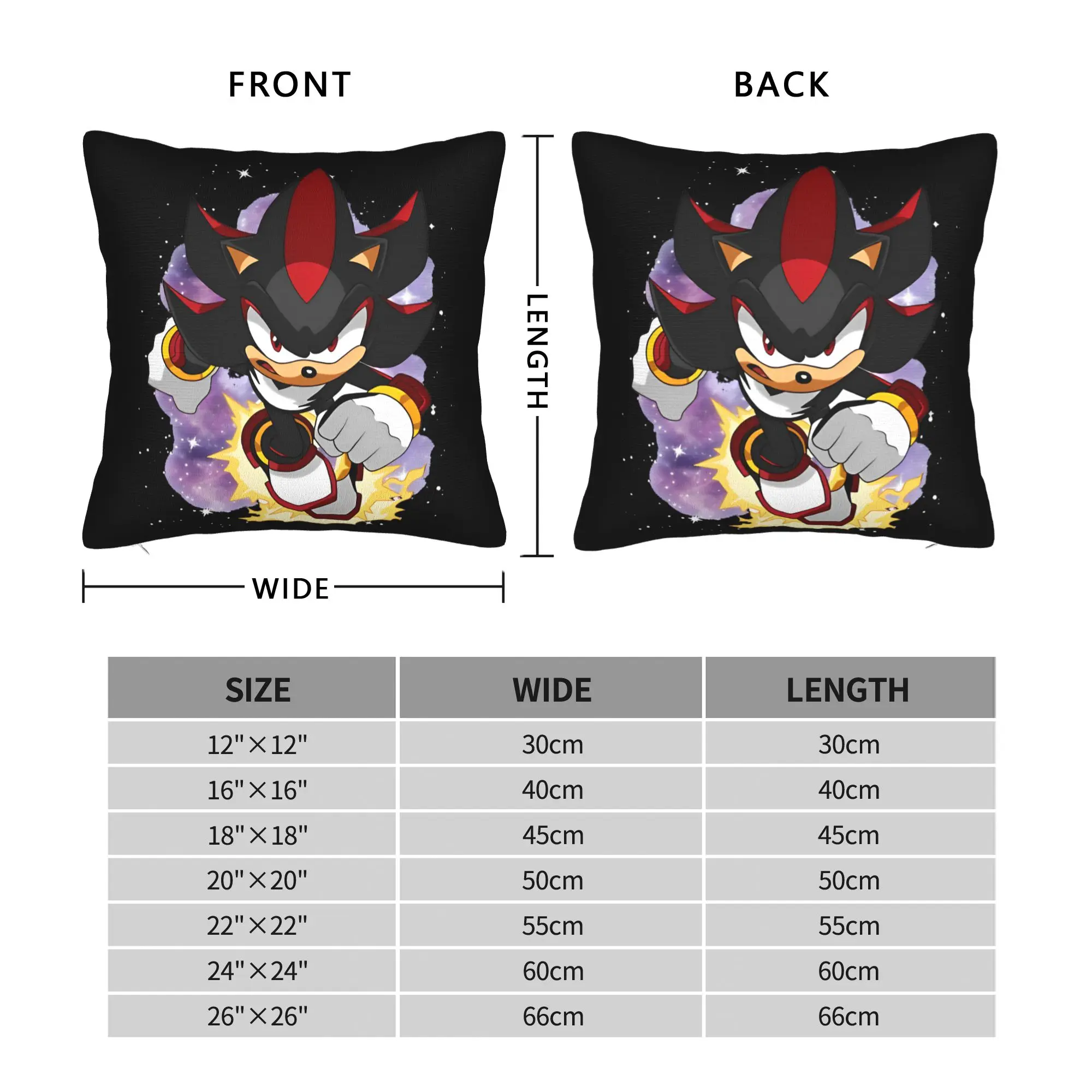 Sonices  Square Pillow Covers Polyester Home Cushion Case Cute Decor Pillow Cover 45*45 - view 3