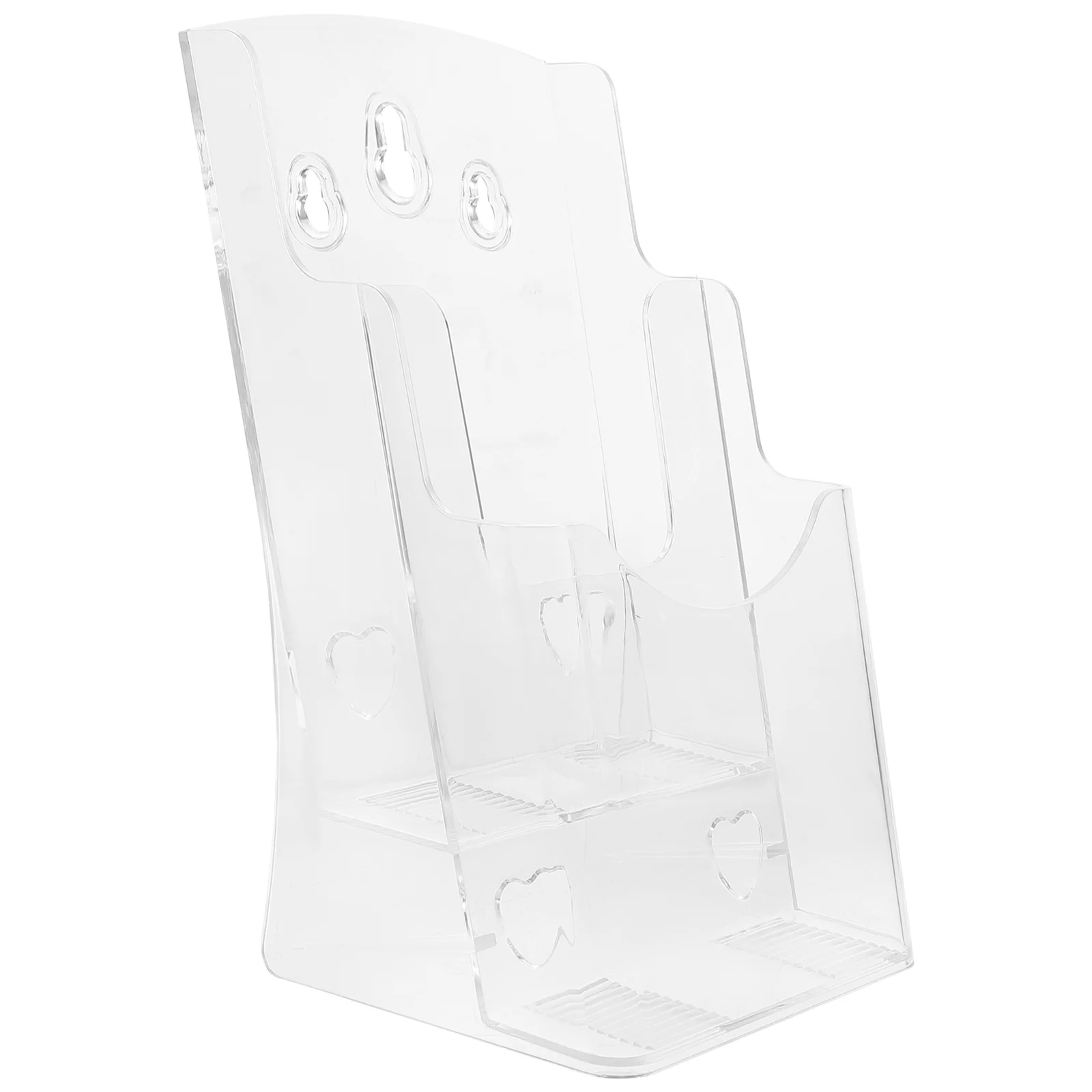 

Data Rack Desktop Pamphlet Holder Flyer Stand Acrylic Brochure Clear File Display Booklet