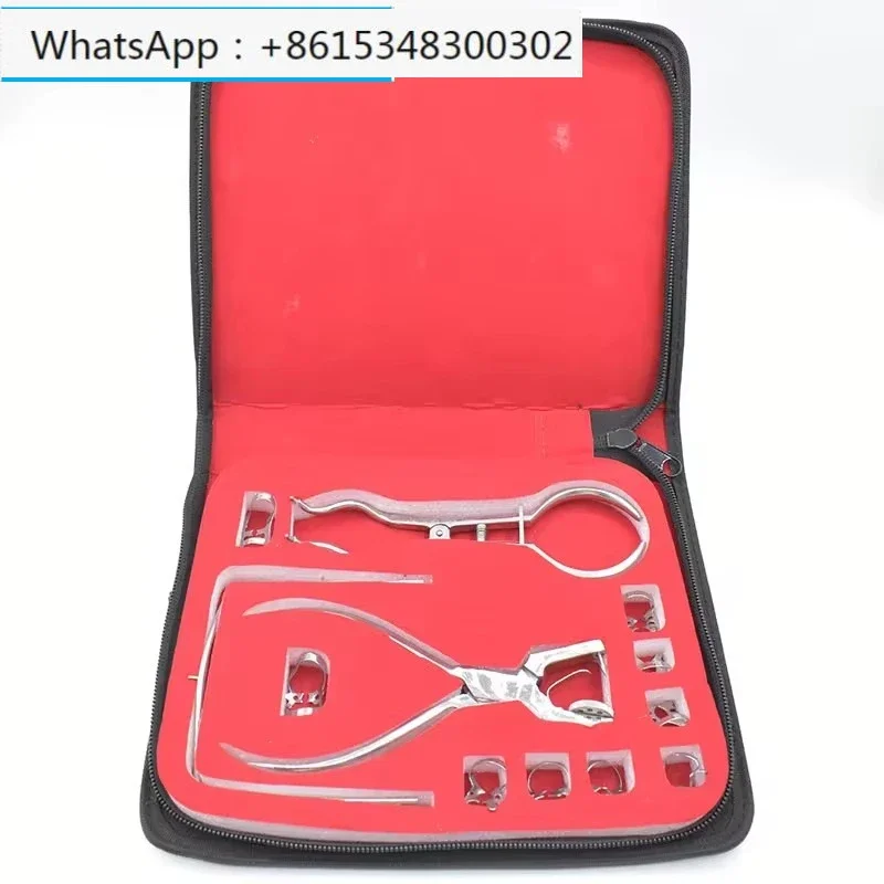 dentistry Orthodontic Materials Dam Kit+Puncher Plate Rubber Dam Puncher Set Surgical Tools