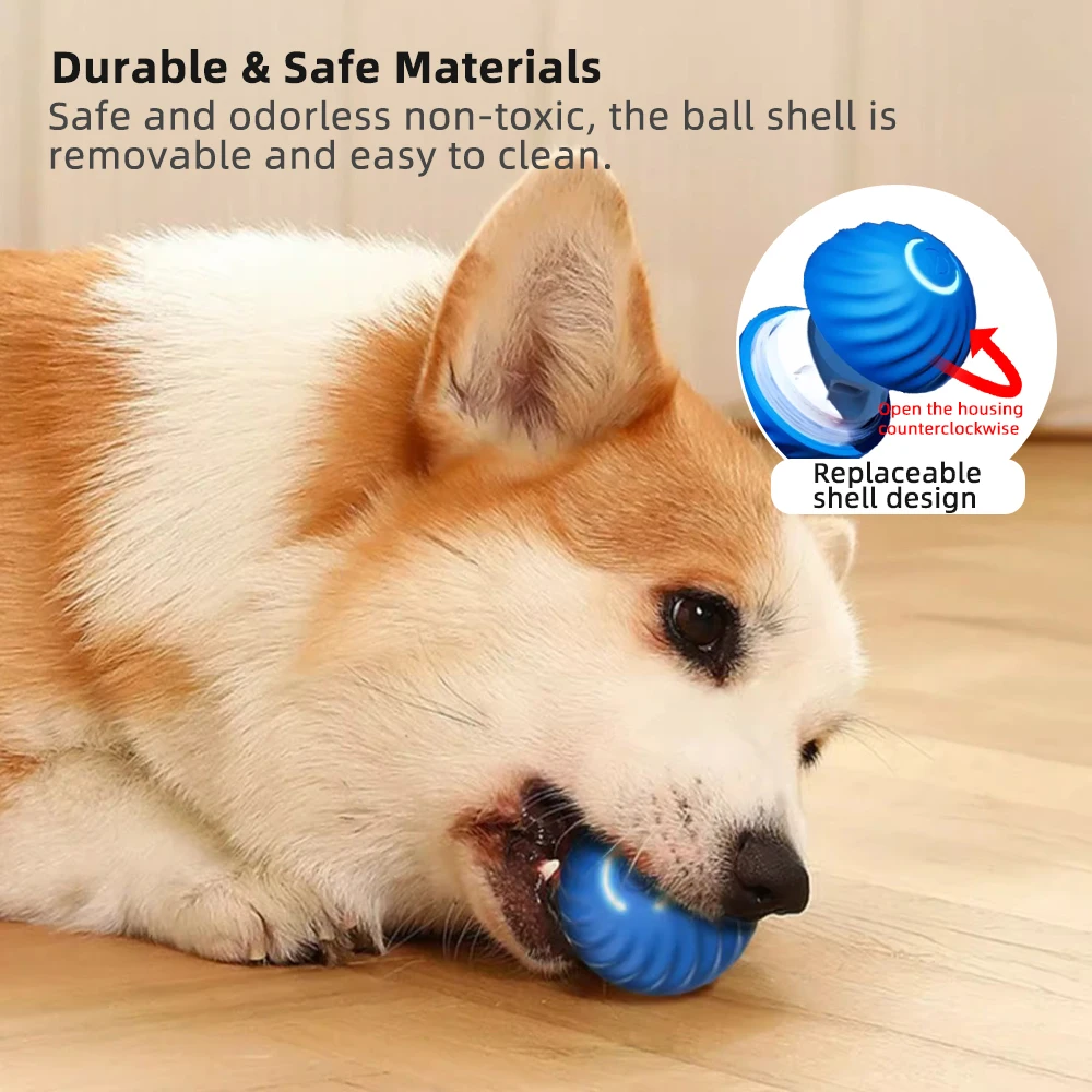 Pet Gravity Jumping Ball Electric Teasing Dog, Wear Resistant Bite-Resistant Dog and Cat Entertainment Toys