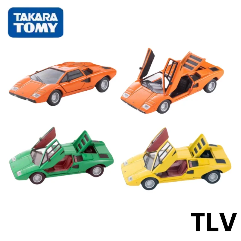 TOMICA TLV 1:64 Lambokini Kontash LP400 full open alloy model, alloy die cast static display car model, adult collection pieces.