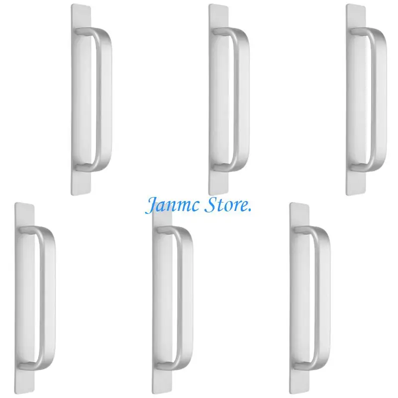 Pack of 6 No Drill Adhesive Aluminum Cupboard Handles 147mm Smooth Surfaces Grip LX0C