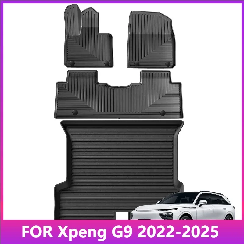

Коврики для Xpeng G9 2022-2025 Автомобильные коврики для багажника Коврик для багажника TPE 3D Коврик для ног Водонепроницаемые всепогодные аксессуары