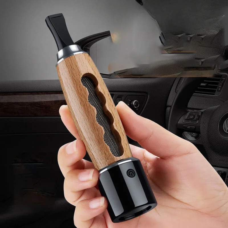 

Wood Grain Anti Drop Ashes USB Tungsten Wire Lighter Car Portable Ash Collection Anti-dirty Cigarettes Filter Charging Lighters