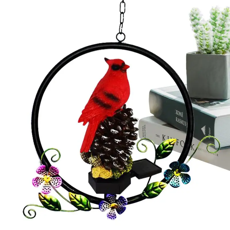 

Red Bird Solar Light Waterproof Decorative Outdoor Light Garden Landscape Light Red Bird Garden Decor Solar Garden Lights For