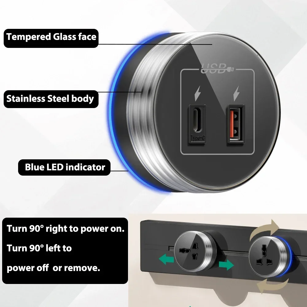 Wall Power Track Socket with S - Home Office In Uk avaliação e preço