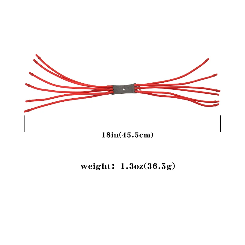 5pcs Six Strand High Elastic Powerful Rubber Band Fishing Accessory for Hunting and Outdoor Sports Slingshot Accessories