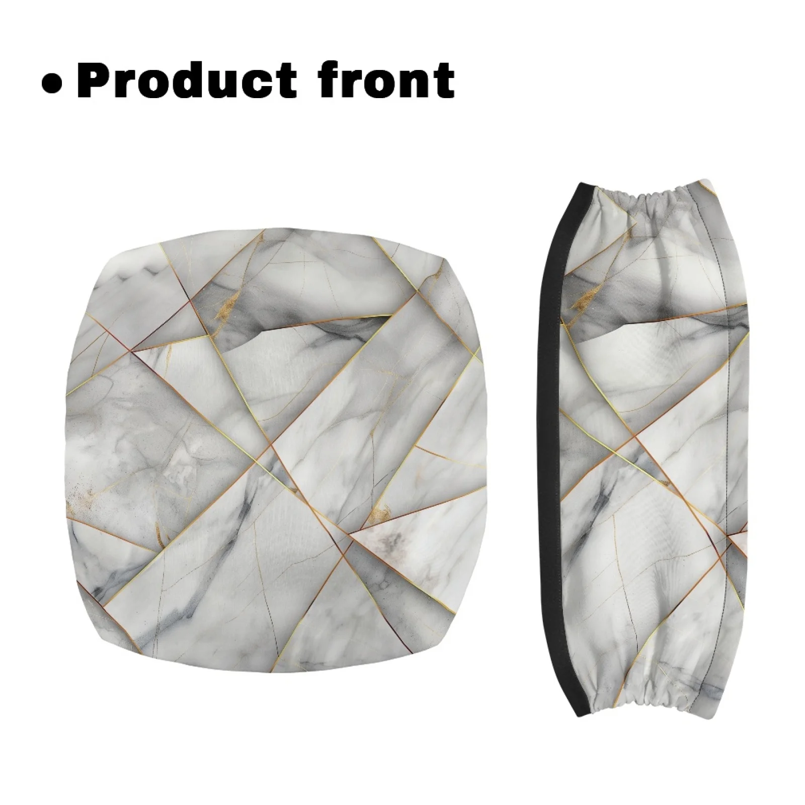 Coloranimal Golden Marble 2 Pieces Set Walker Seat Cover Walker Seat Cushion for Senior Indoor