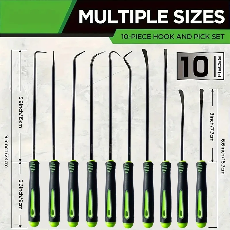 10Pcs Hook and Pick Tool, for Car Auto Oil Seal/O-Ring Seal Gasket Pick Hooks Puller Remover