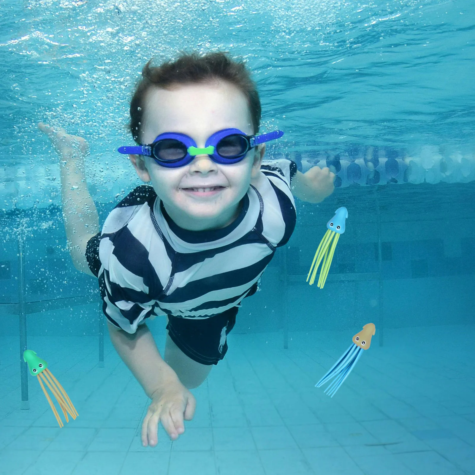 

6Pcs Children Water Diving Underwater Seagrass Jellyfish Summer Pool Dive Kids Play Set Diving Pool Toys Dive Toys