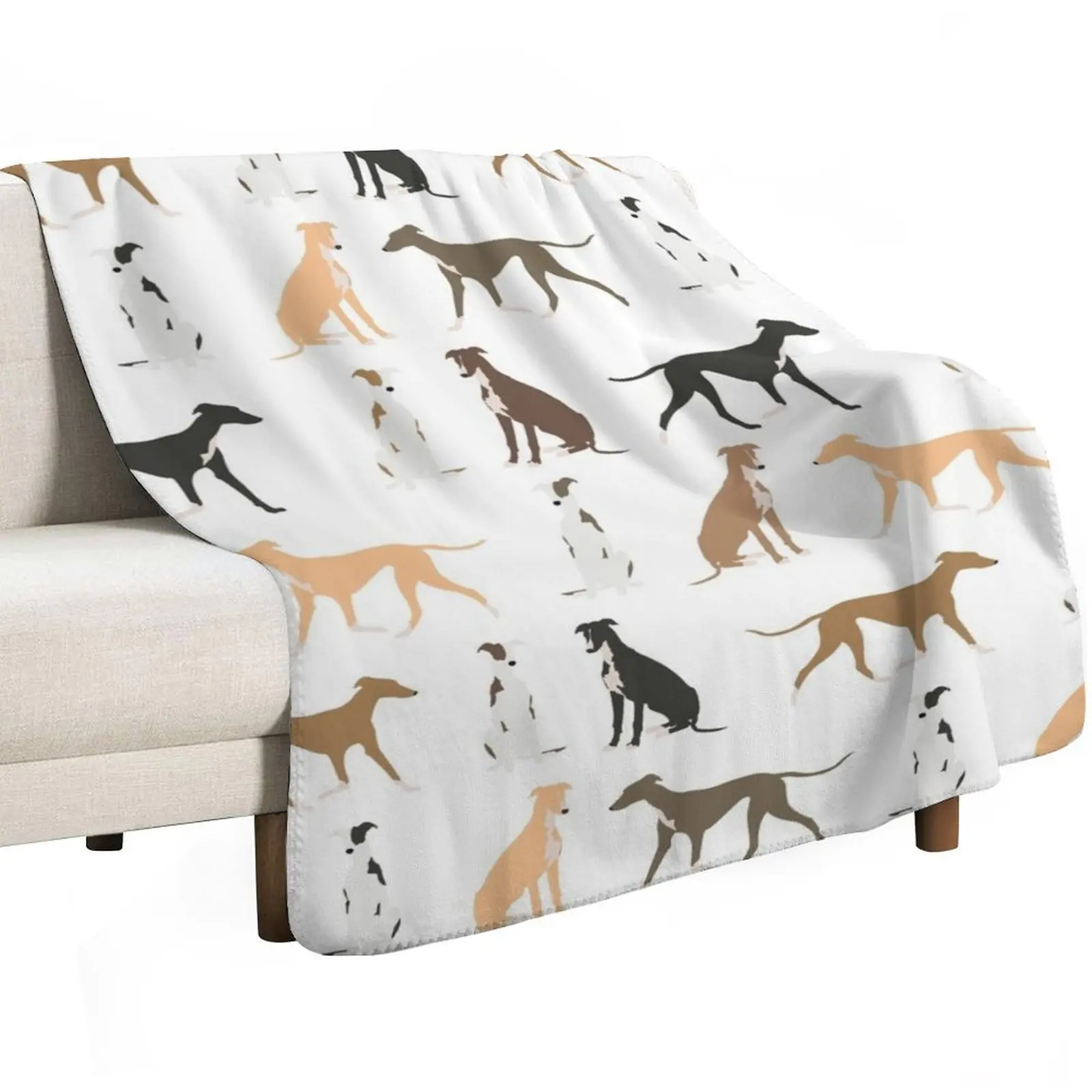 Stamped greyhound Throw Blanket Giant Sofa Softest Beach Luxury St Loose Luxury Blankets