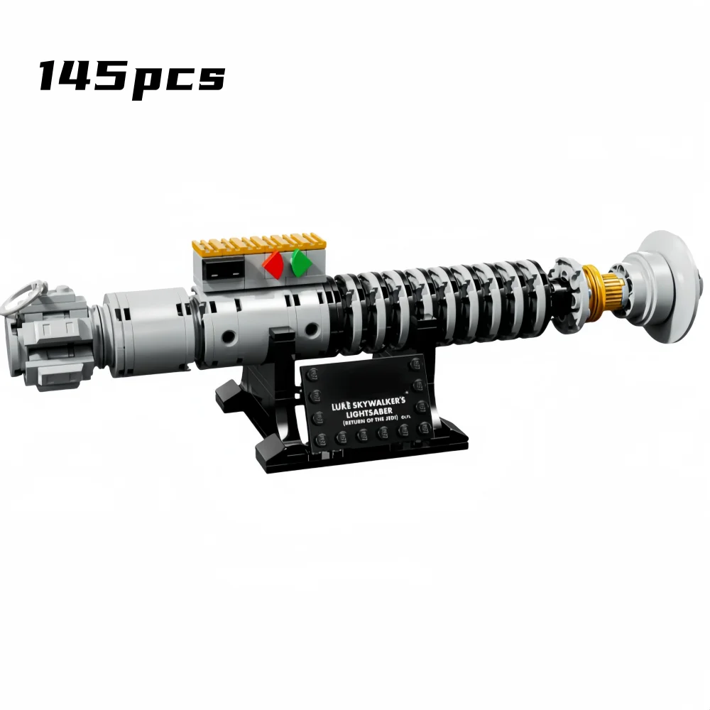 145 قطعة Lukeskywalker Lightsaber ديكور المنزل نموذج الطوب 40730 اللبنات حروب الفضاء مجموعات الكبار اللعب هدايا عيد الميلاد