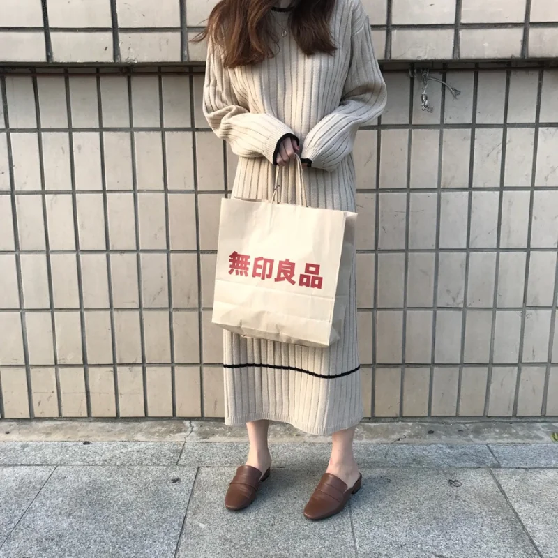 

Woman Knitted Vintage Clothing Thick Korean Solid Dresses New Sweater Dress Women Autumn 2022 Warm Elegant Winter Knitwear Robe