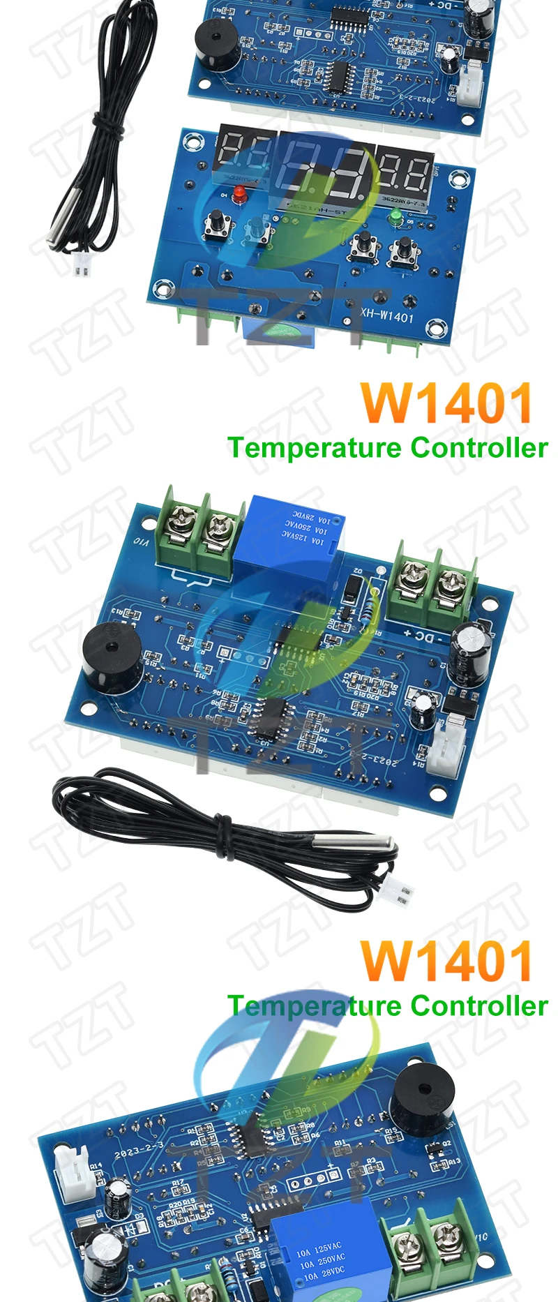 Diytzt w1401 thermostat intelligentes digitales led anzeige modul thermostat temperatur regler modul ntc sensor modul dc 12v – Detail 5
